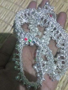 Silver Anklet with Bells