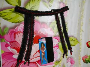 (828)Lace Garter Belt Stockings Set
