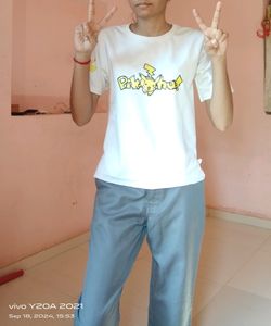 White Cute Picachu T Shirts