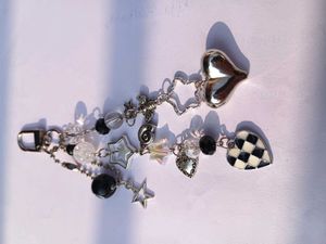 gothic heart bag charm