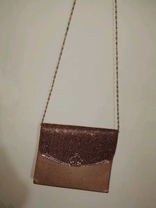 Sparkly Evening Clutch with Chain Strap
