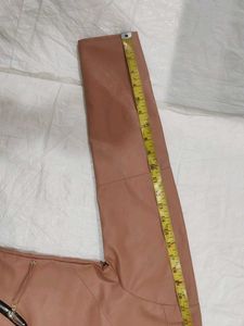 Blush Pink Faux Leather Jacket