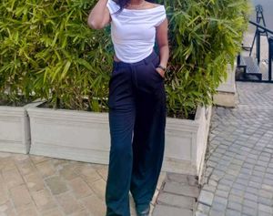 Classic Black High-Waisted Wide-Leg Pants