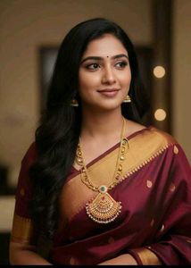 Elegant Maroon Embroidered Saree