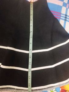 Striped Black Mini Skirt