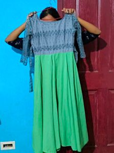 combo churidar and gown