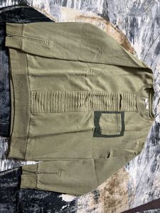 Olive Green Pullover Sweatshirt