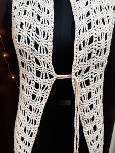 Off White Crochet Shrug