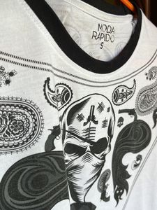White Tattoo Print Tshirt