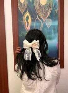 Floral Bow Hair Clip