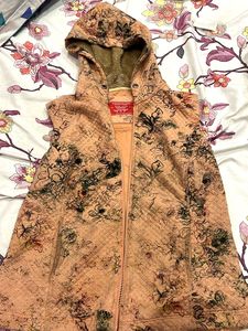 Floral Print Hoodie Jacket