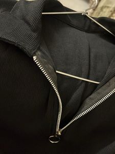 🖤🤍 Pilot Half Zip Top | Black &amp; White Crop Style