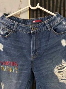 Cool Sequins Denim Jeans For Genz