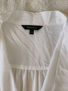 White Ruffle Blouse