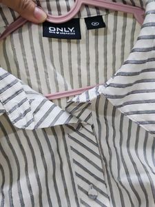 ONLY Medium Striped Shirt Dress – Elegant &amp; Versa
