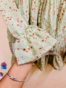 Pista Green Women Floral Top