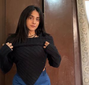 Stylish Black Knit Top