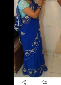 Elegant Blue saree with blouse