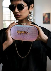 SABYASACHI CROCO LEATHER PREMIUM CLUTCH WD BOX
