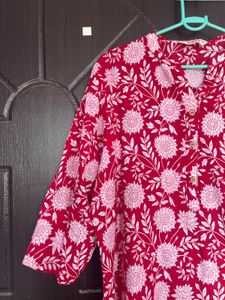 Floral Print Kurta