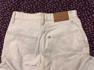 h&amp;m off-white straight fit denim (free shipping)