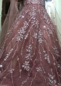 Beautiful Fall Sleeve Party Wear  Gown