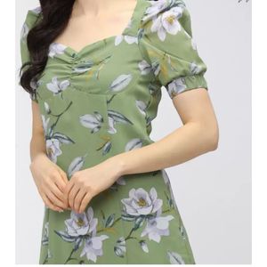 Tokyo Talkies Green Floral Dress👗
