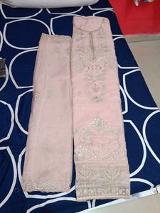 Elegant Pink Kurta Set Suit Piece