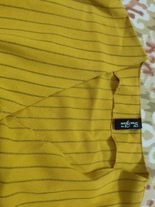 Striped Mustard Top