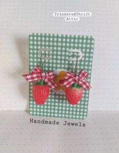 Strawberry Bow Earrings