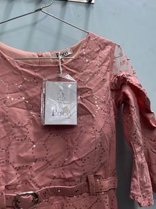 Coral Orange Festive/party Wear Gown