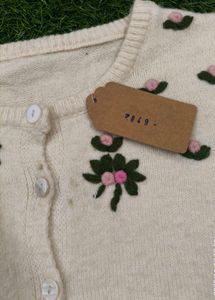 New Floral Embroidered Cardigan