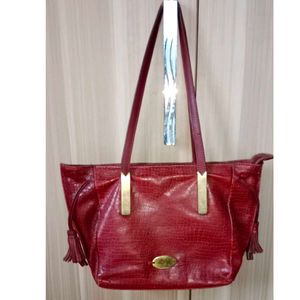 Maroon Leather Bag