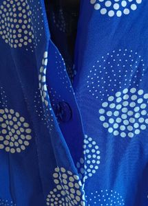 Vintage Blue Polka Dot Coat