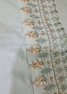 INDO ERA WHITE EMBROIDERED KURTA SET