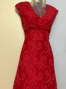 Pintrest Red Floral Dress