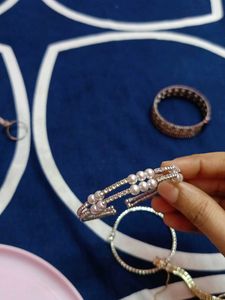Pearl &amp; Rhinestone Bracelets Set Of 6