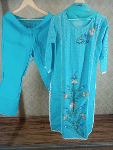 Cotton Schiffli Suit Set