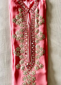 Elegant Pink Embroidered Kurti