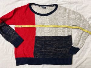Color Block Knit Sweater