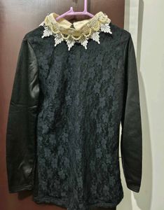 Elegant Lace & Trimmed Blouse