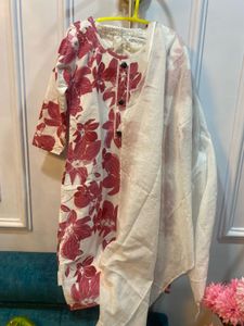 Floral Print Kurta with Dupatta