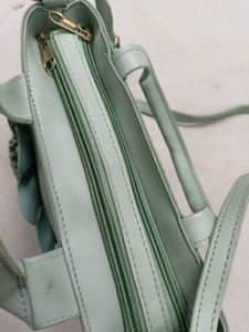 Mint Green Flower Tote