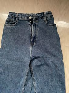 High-Waisted Straight Leg Jeans