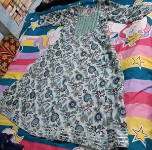 Floral Print Anarkali Kurti