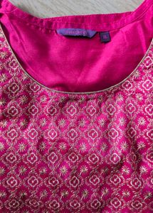 Pink Embroidered Kurta