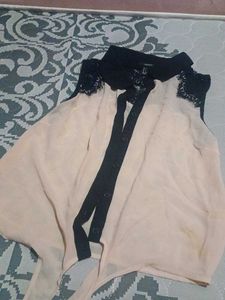 Forever 21 Lace Trim Blouse