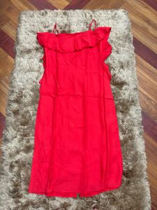 Red Ruffle Dress