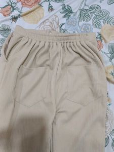 Women New Beige Trousers
