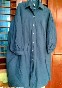 Blue Shirt Dress winter wear